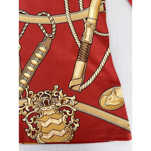 J McLaughlin Sz XS Signature T Orange Buckle Print Catalina Equestrian Classic - Picture 10 of 15